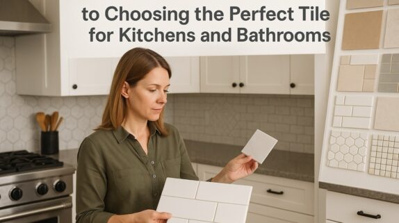 A Homeowner’s Guide to Choosing the Perfect Tile for Kitchens and Bathrooms.